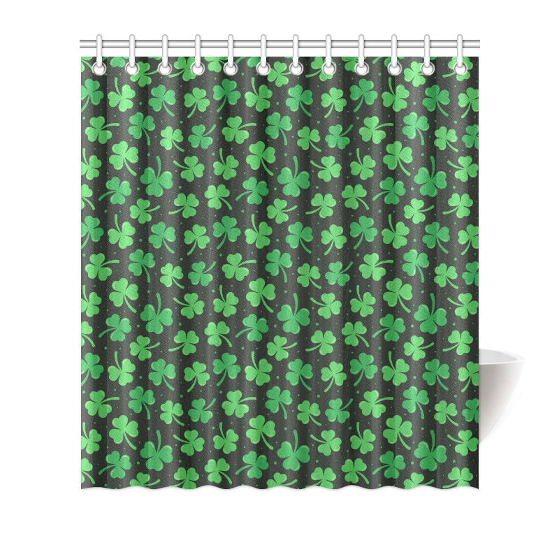 Clover  Pattern Print Design 04 Shower Curtain