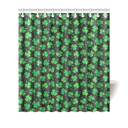 Clover  Pattern Print Design 04 Shower Curtain