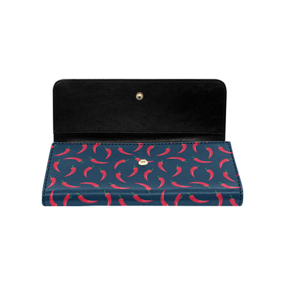 Chilli Pepper Pattern Print Design 03 Women's Trifold Wallet