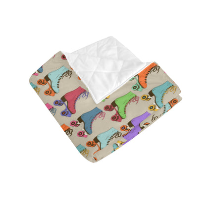 Roller skate Pattern Print Design A01 Premium Quilt