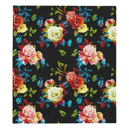 Peony Pattern Print Design PE07 Premium Quilt