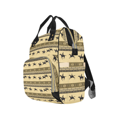 Horse Pattern Prnt Diaper Bag Backpack
