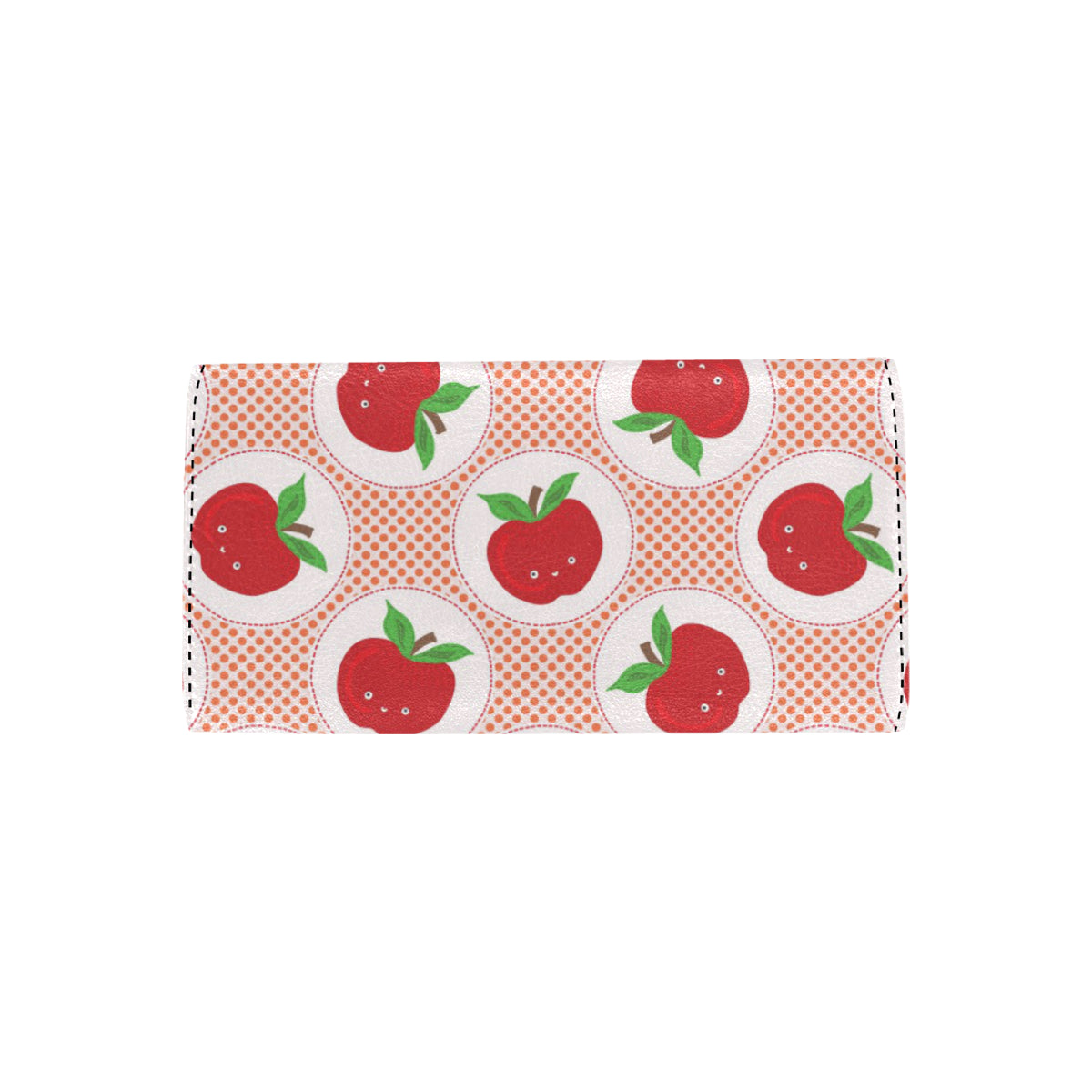 Apple Pattern Print Design AP08 Women's Trifold Wallet