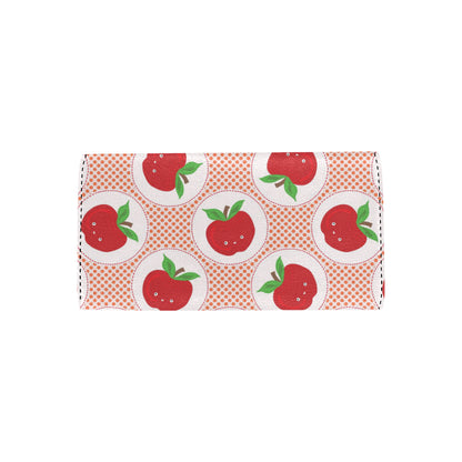 Apple Pattern Print Design AP08 Women's Trifold Wallet