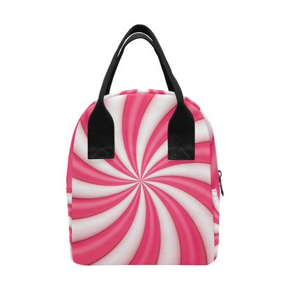 Vortex Twist Swirl Candy Print Insulated Lunch Bag