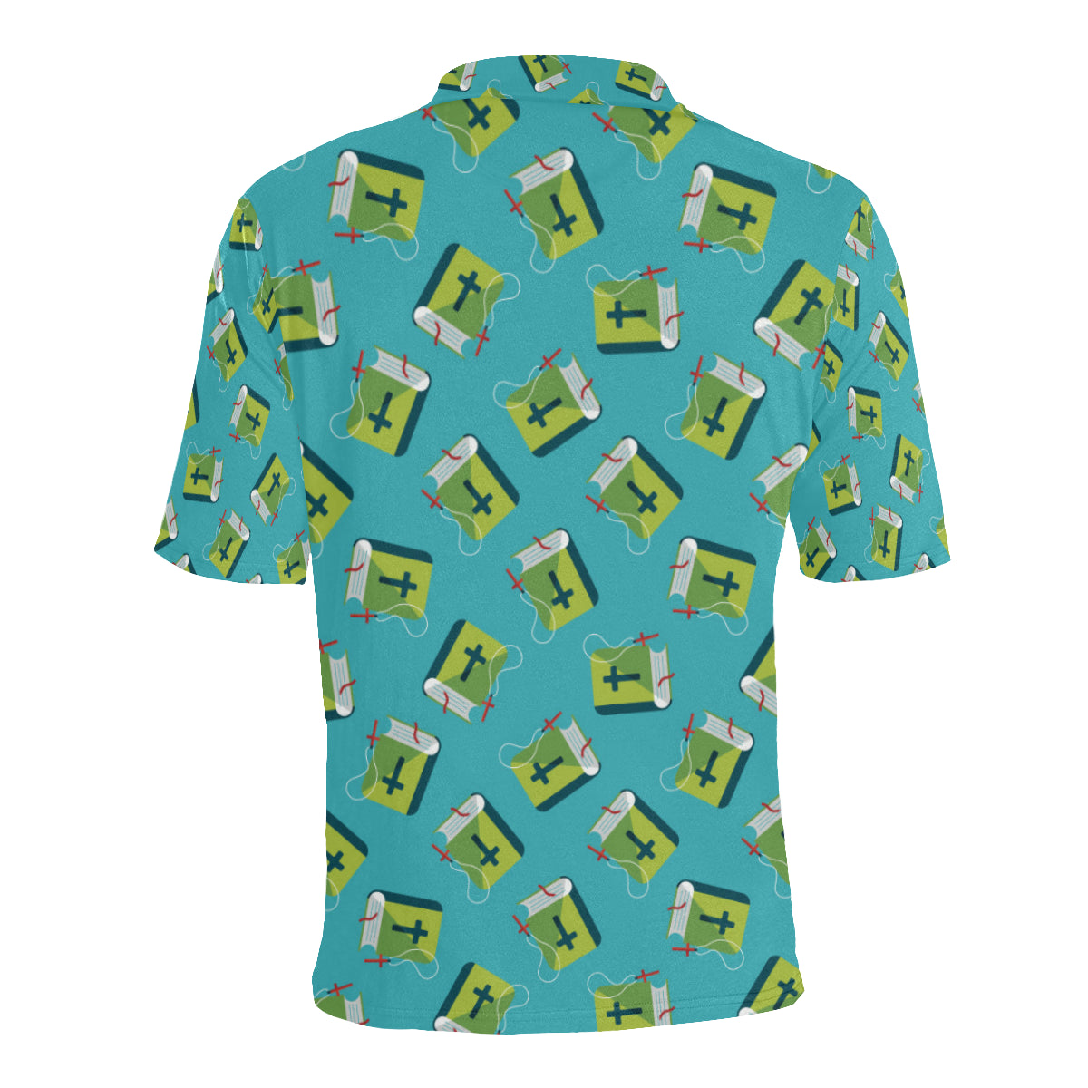 Bible Pattern Print Design 01 Men Polo Shirt