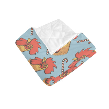 Rooster Pattern Print Design A05 Premium Quilt
