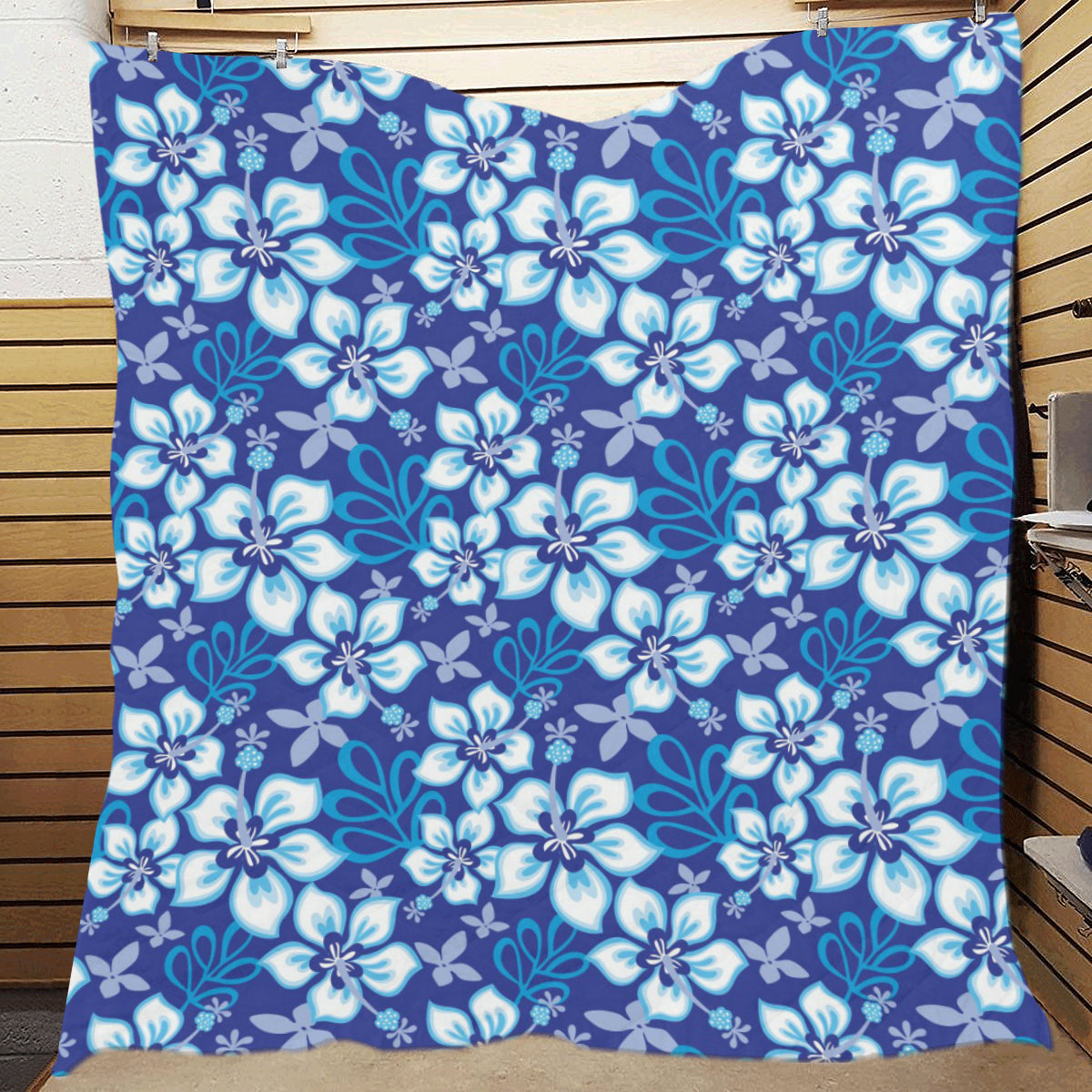 Hibiscus Pattern Print Design HB04 Premium Quilt