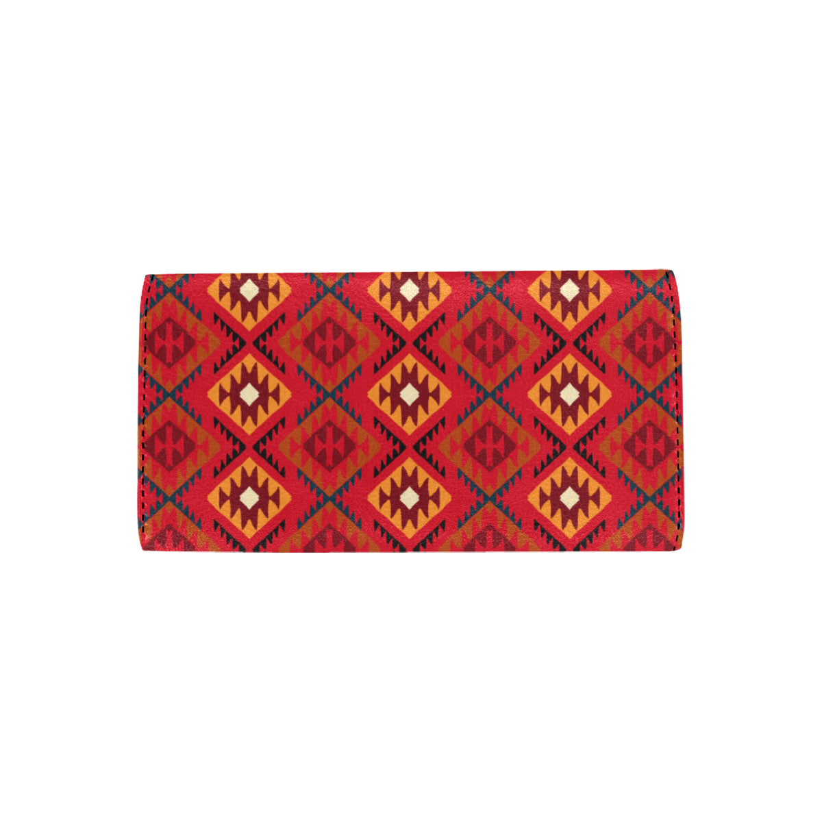 Aztec Pattern Print Design 06 Women's Trifold Wallet