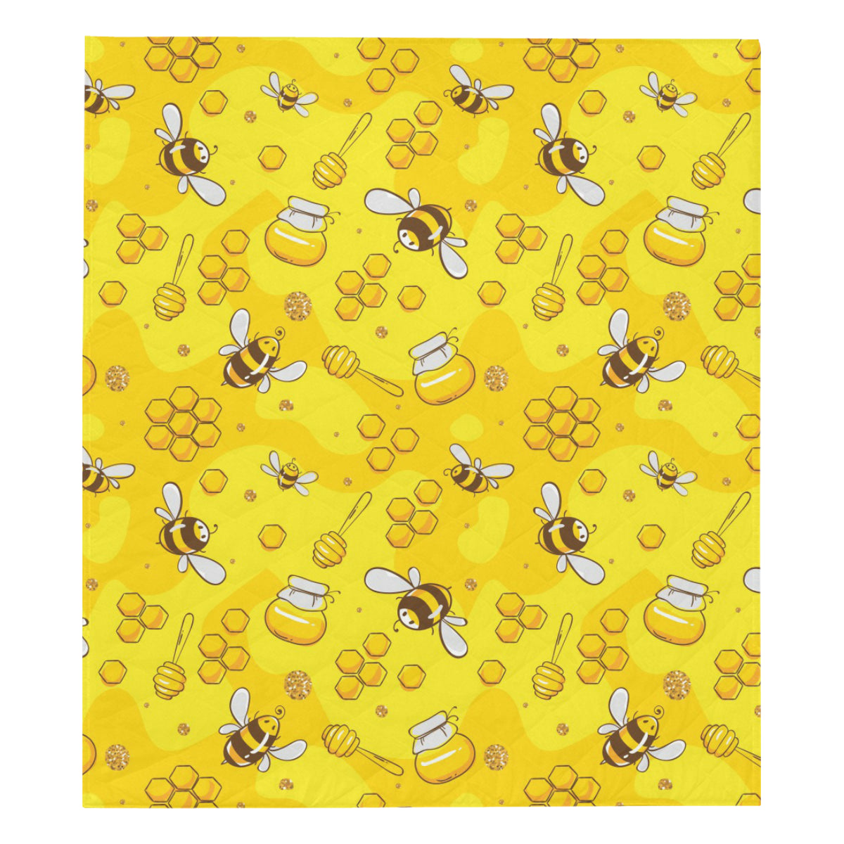 Bee Pattern Print Design BEE01 Premium Quilt