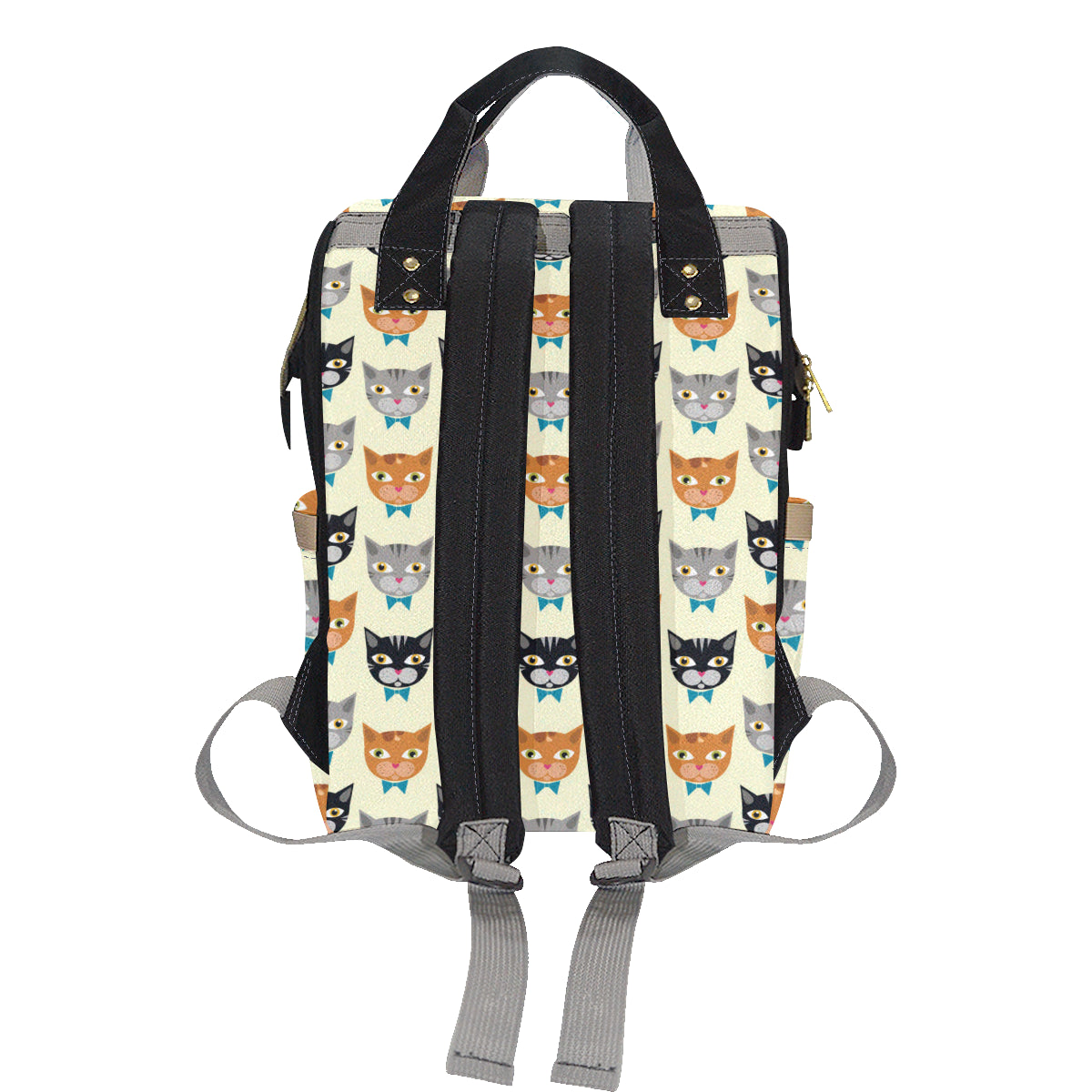 Cat Pattern Print Design 05 Diaper Bag Backpack