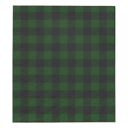 Buffalo check Green Pattern Print Design 02 Premium Quilt