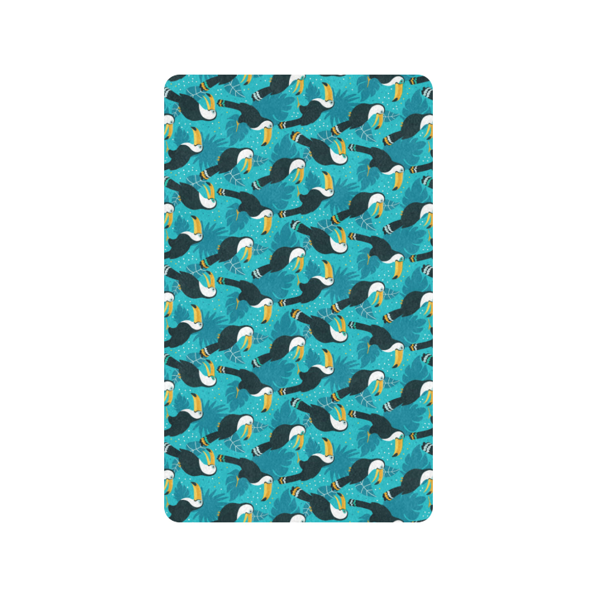 Toucan Parrot Pattern Print Rubber Doormat