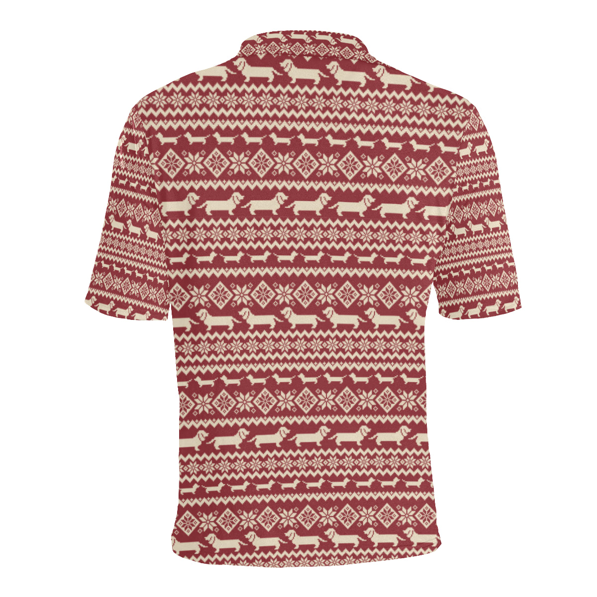 Dachshund Pattern Print Design 09 Men Polo Shirt