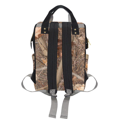 Camo Realistic Tree Forest Autumn Print Diaper Bag Backpack