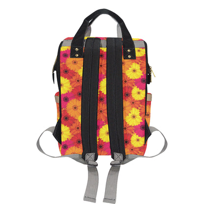 Gerberas Pattern Print Design GB05 Diaper Bag Backpack