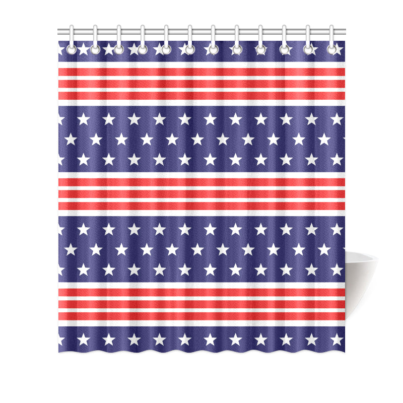 Patriotic Pattern Print Design A04 Shower Curtain