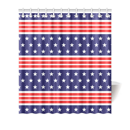 Patriotic Pattern Print Design A04 Shower Curtain