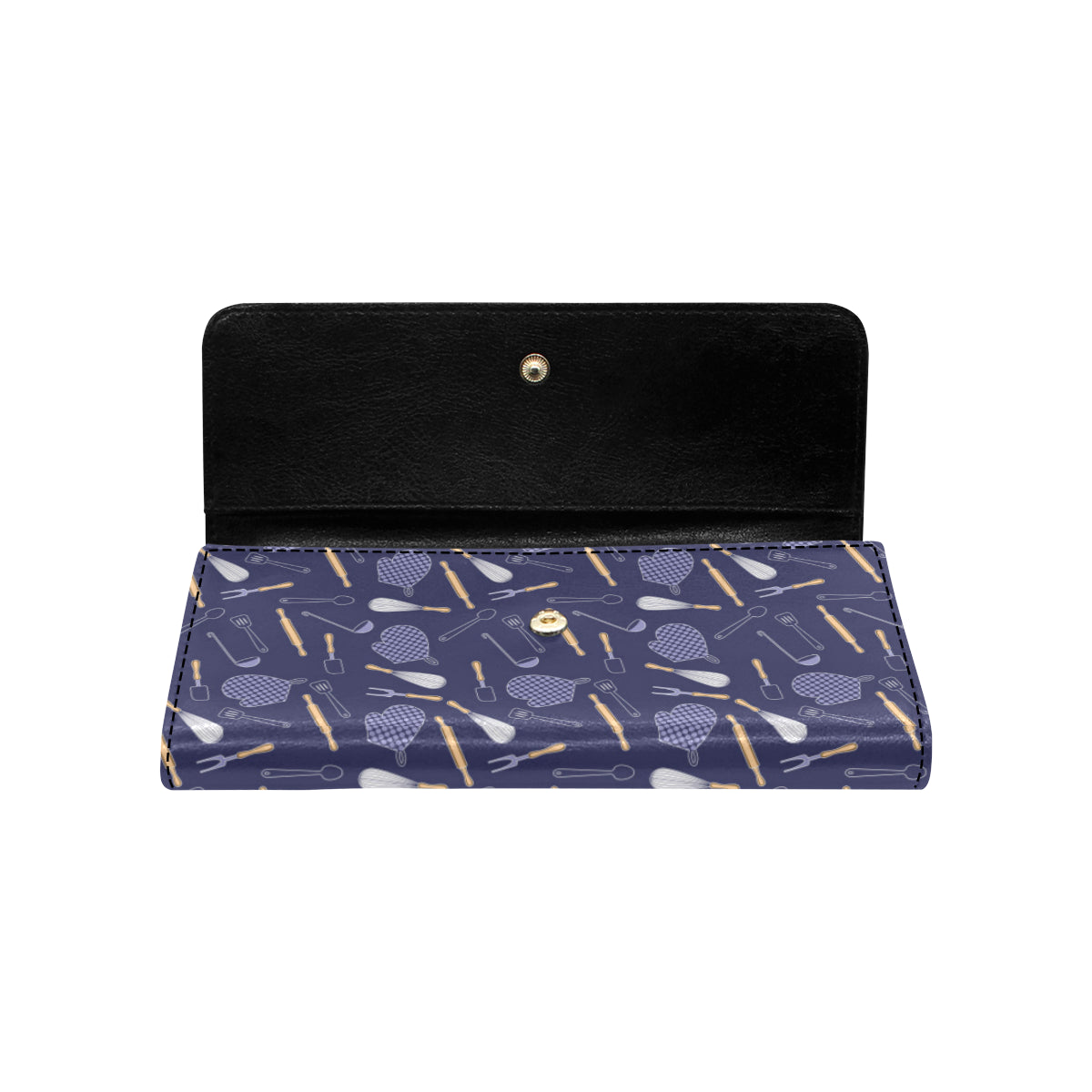 Cooking Kitchen Tools Pattern Print Design 04 Women's Trifold Wallet