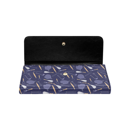 Cooking Kitchen Tools Pattern Print Design 04 Women's Trifold Wallet