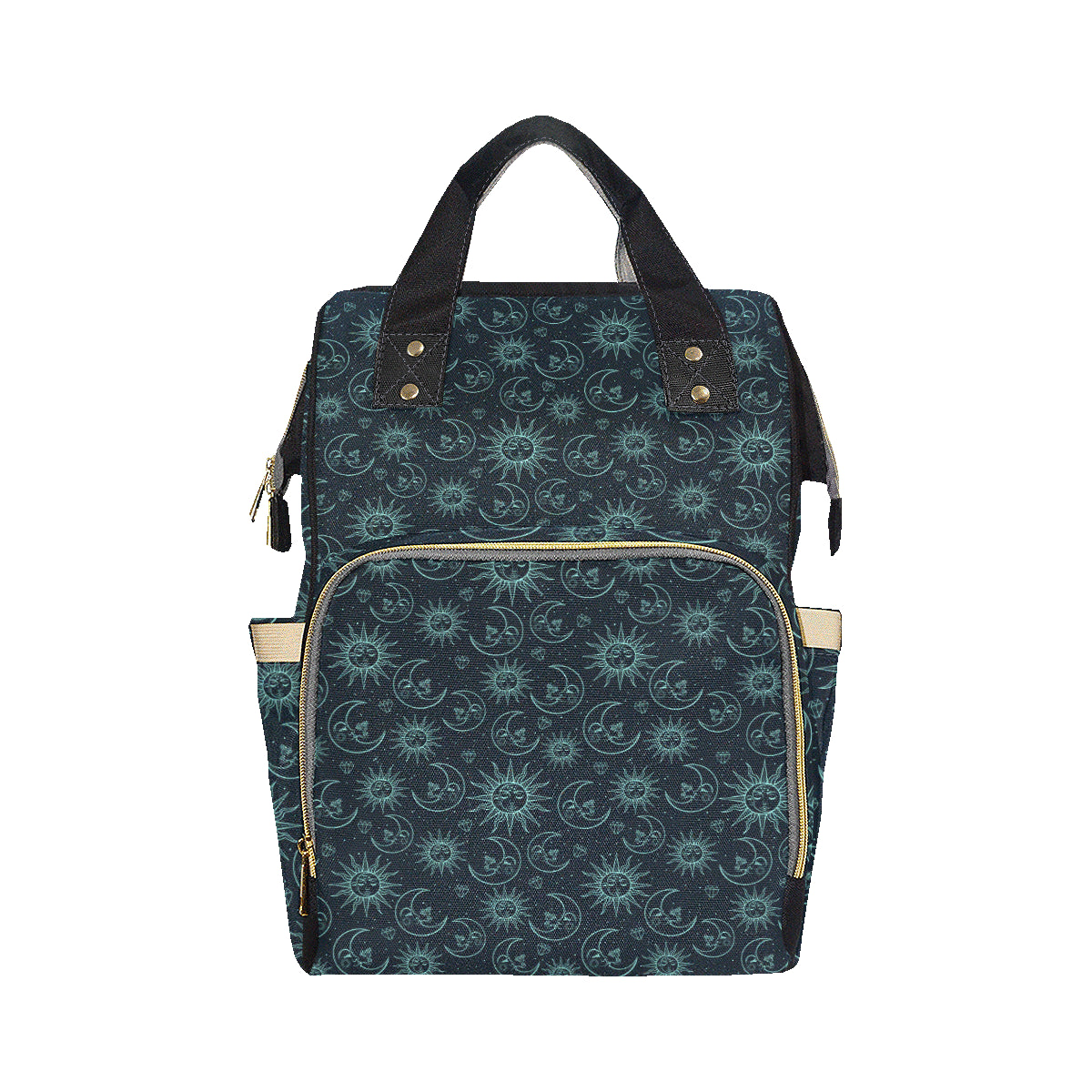 Sun Moon Magic Design Themed Print Diaper Bag Backpack
