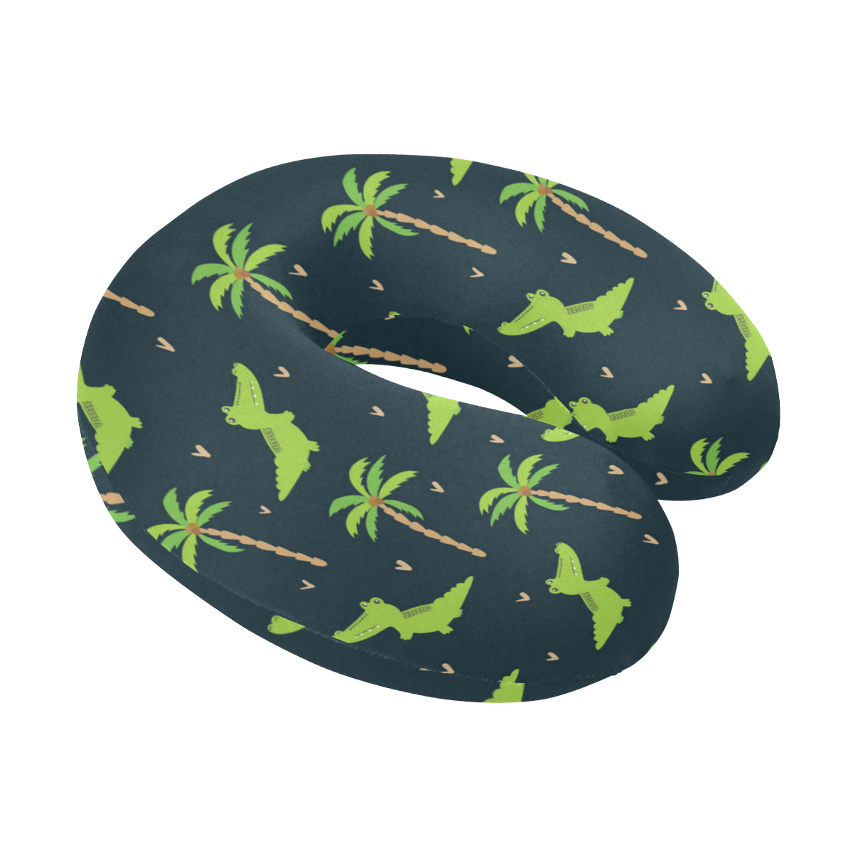 Alligator Pattern Print Design 02 U-Shaped Travel Neck Pillow