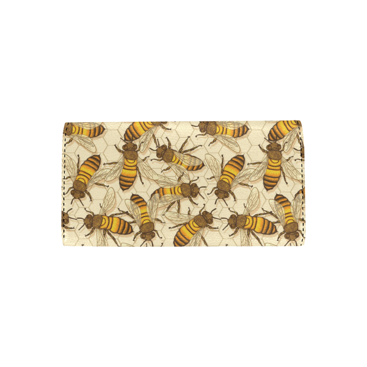 Bee Pattern Print Design BEE05 Women's Trifold Wallet