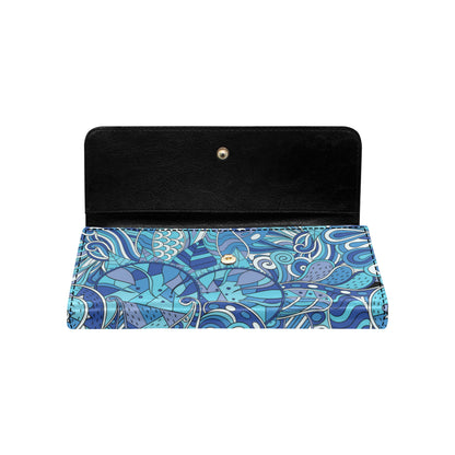 Funky Retro Pattern Print Design A02 Women's Trifold Wallet