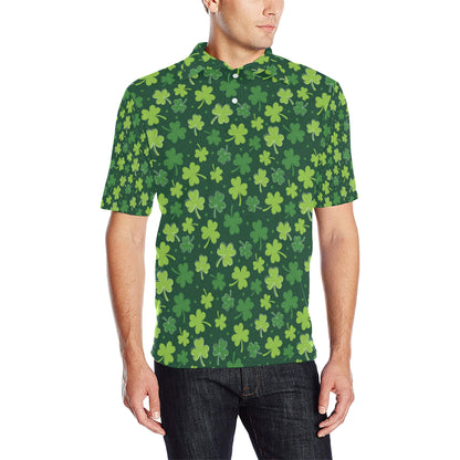 Clover  Pattern Print Design 02 Men Polo Shirt