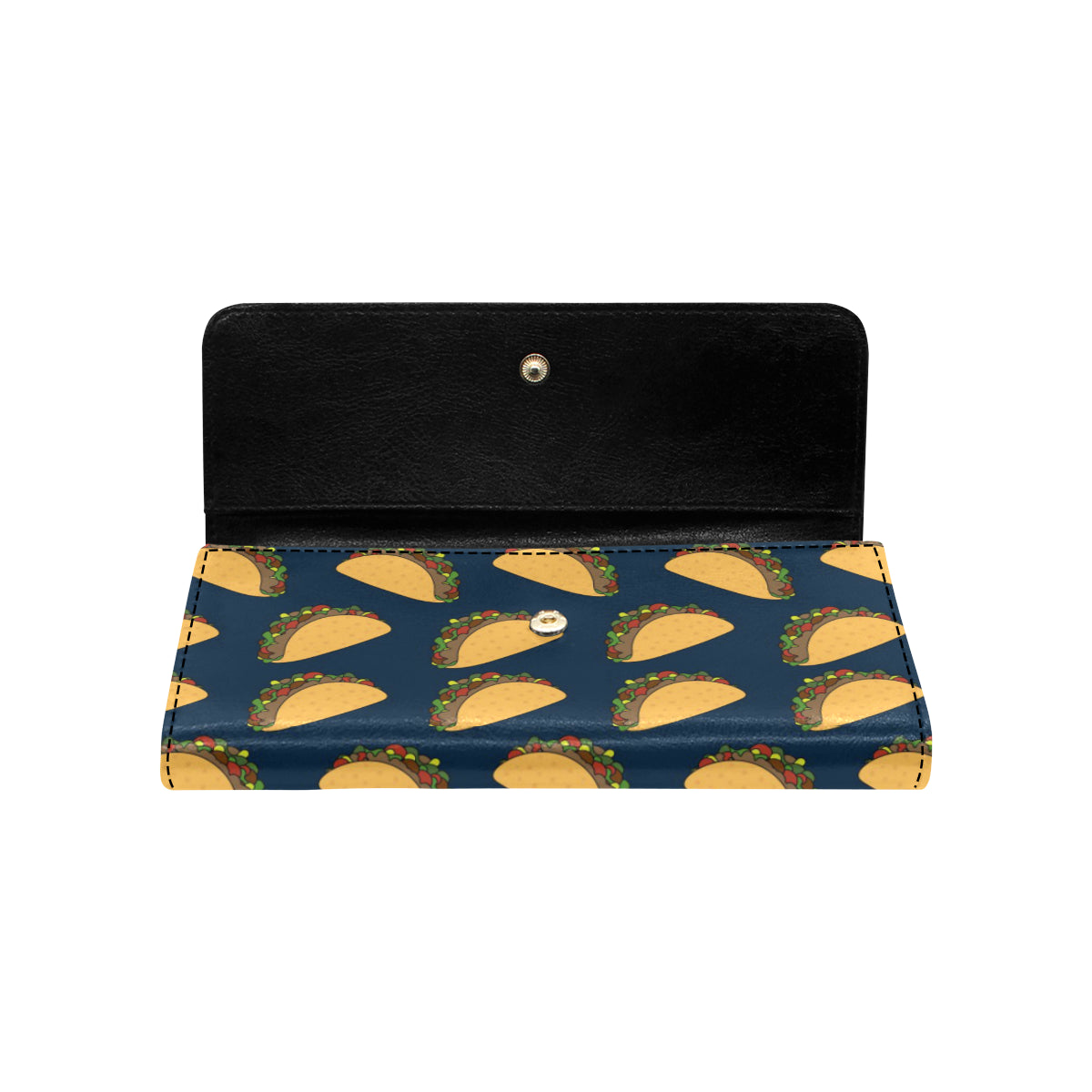 Taco Pattern Print Design TC04 Women's Trifold Wallet