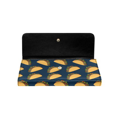 Taco Pattern Print Design TC04 Women's Trifold Wallet