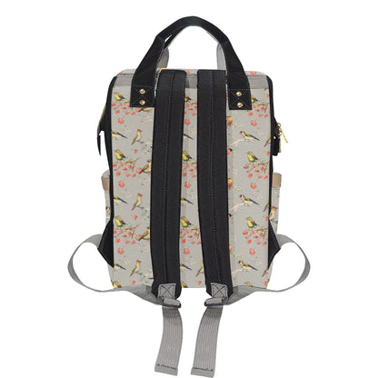 Birds Pattern Print Design 03 Diaper Bag Backpack