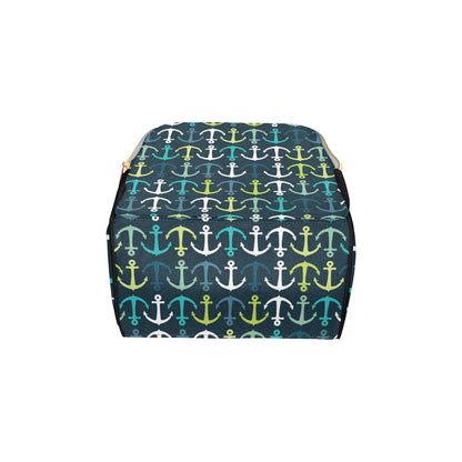 Anchor Pattern Print Design 03 Diaper Bag Backpack