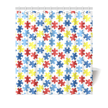 Autism Awareness Pattern Print Design 04 Shower Curtain