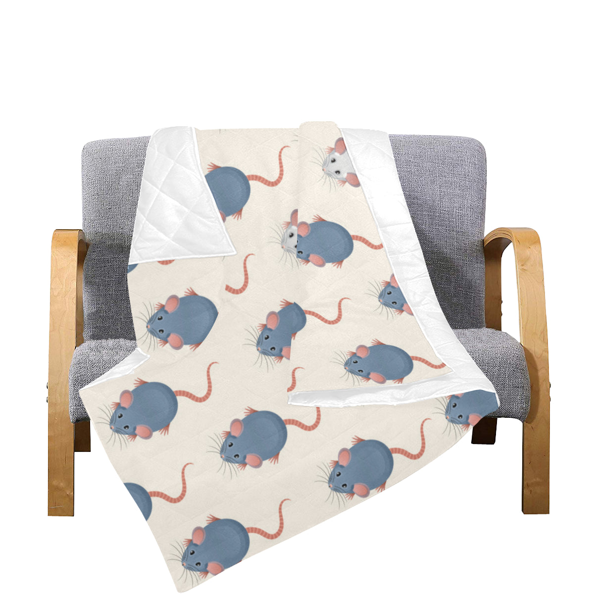 Rat Pattern Print Design 03 Premium Quilt