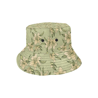 Lily Pattern Print Design LY06 Unisex Bucket Hat