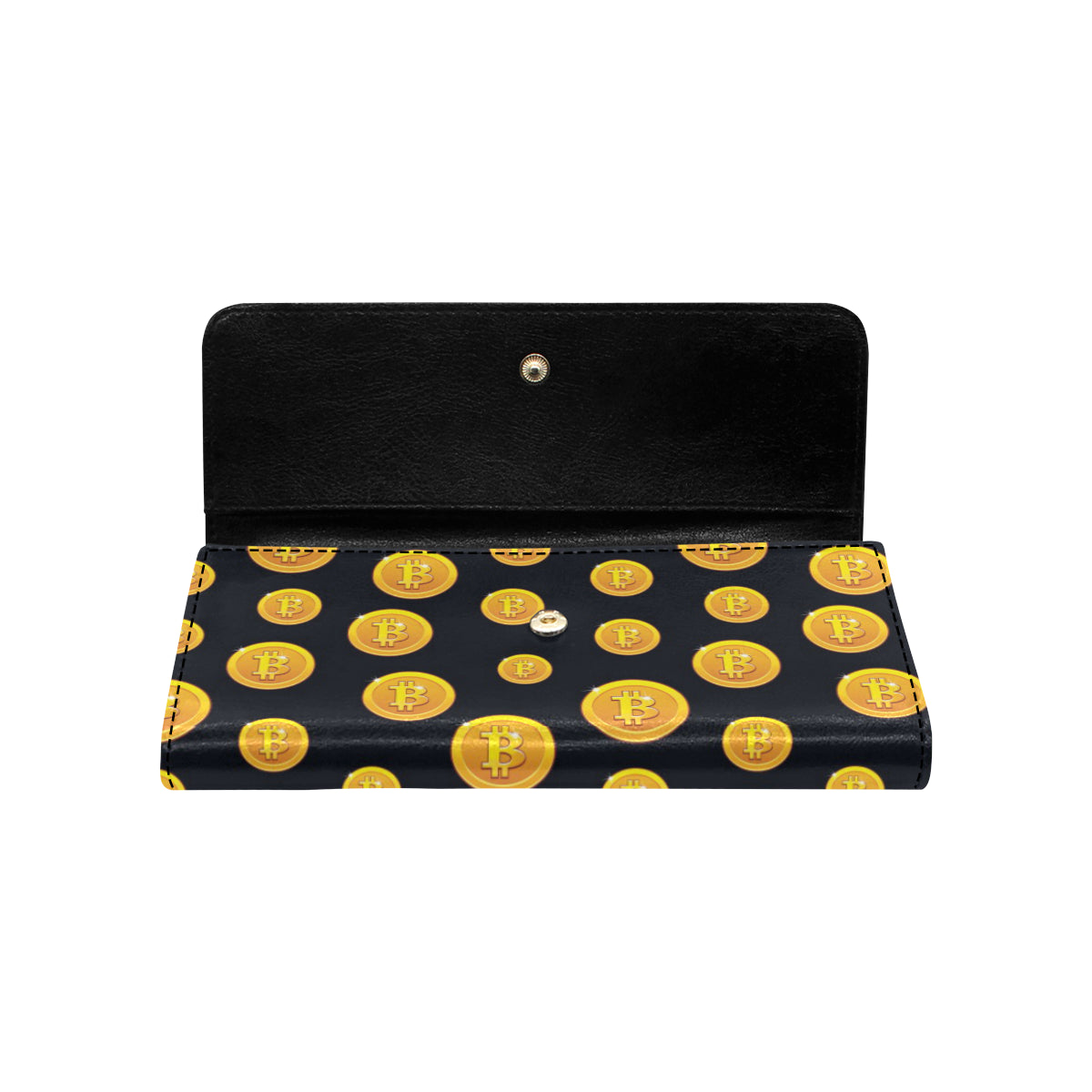 Bitcoin Pattern Print Design DO04 Women's Trifold Wallet