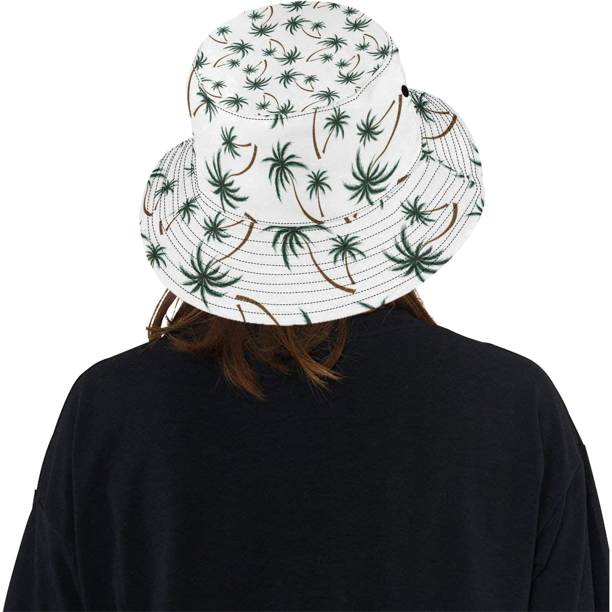 Palm Tree Pattern Print Design PT07 Unisex Bucket Hat