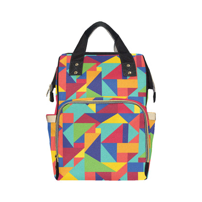 Mosaic Pattern Print Design 01 Diaper Bag Backpack