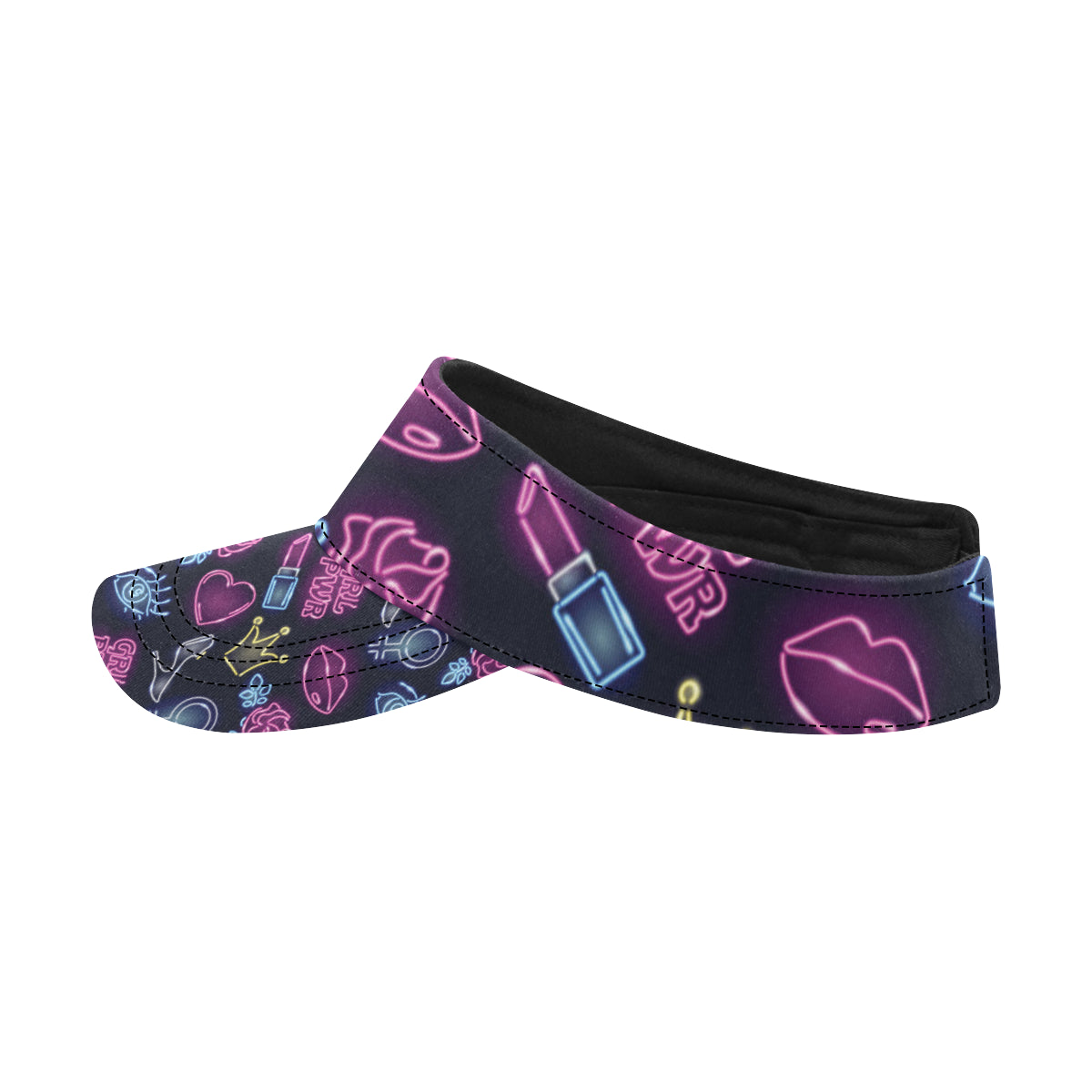 Lipstick Neon Pattern Print Design 02 Unisex Sun Visor