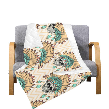 Indian Skull Pattern Premium Quilt