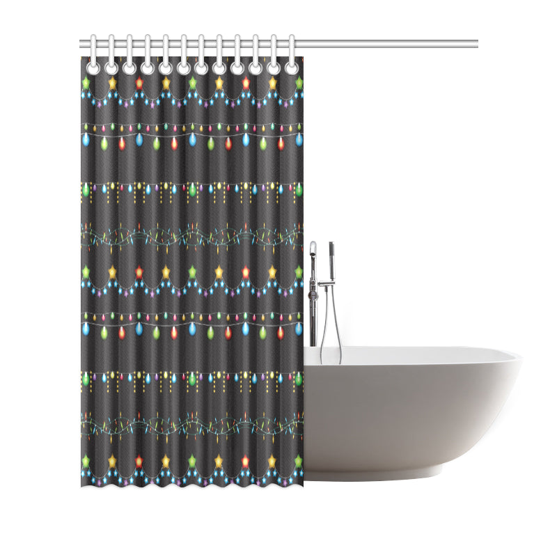 Christmas Light Pattern Print Design 01 Shower Curtain