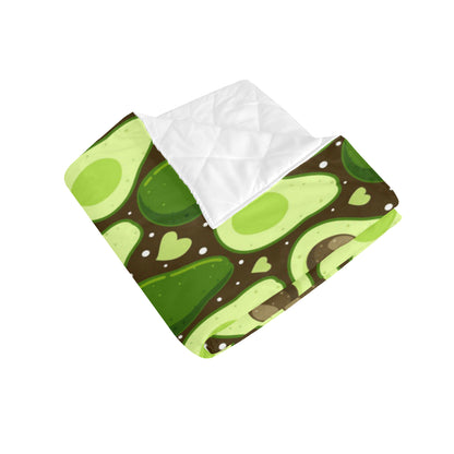 Avocado Pattern Print Design AC04 Premium Quilt