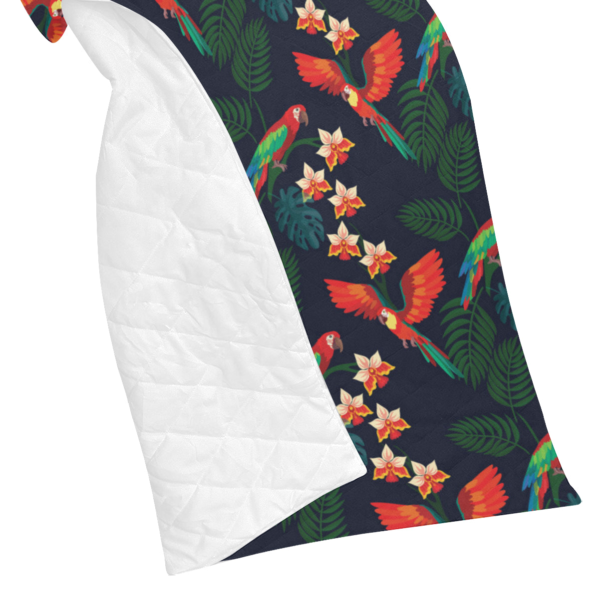 Macaw Pattern Print Design 02 Premium Quilt