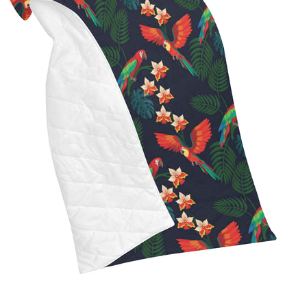 Macaw Pattern Print Design 02 Premium Quilt