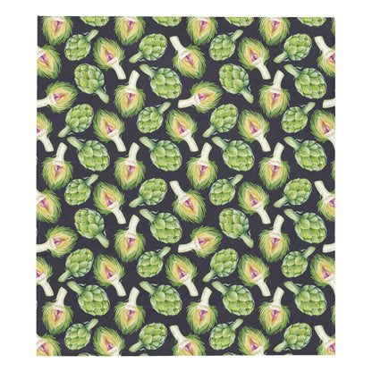 Artichoke Pattern Print Design 01 Premium Quilt