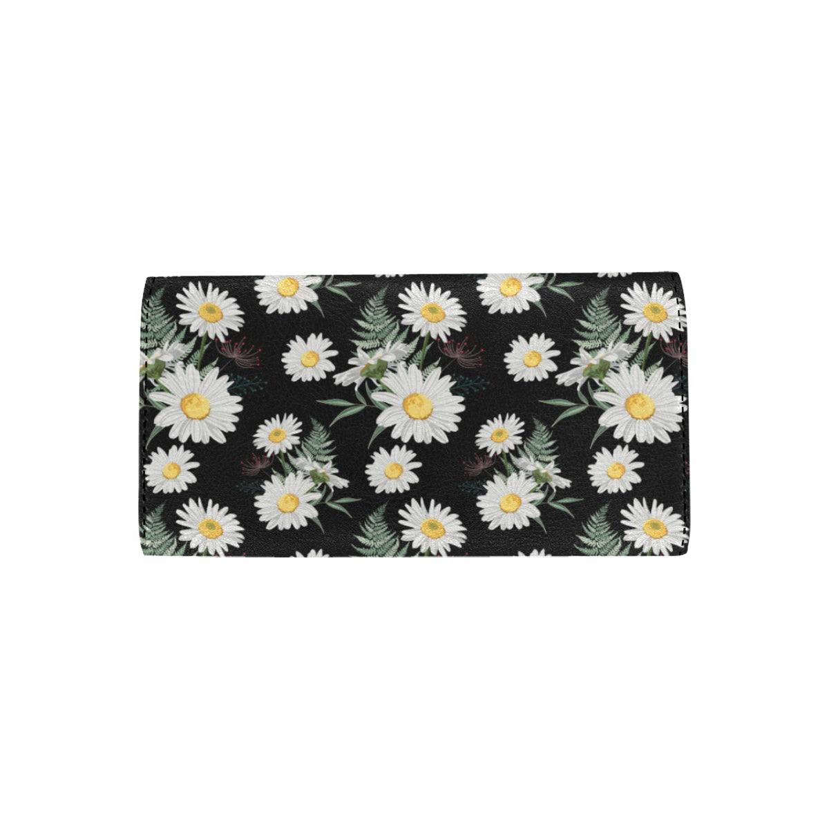 Daisy Pattern Print Design DS07 Women's Trifold Wallet