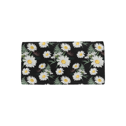 Daisy Pattern Print Design DS07 Women's Trifold Wallet