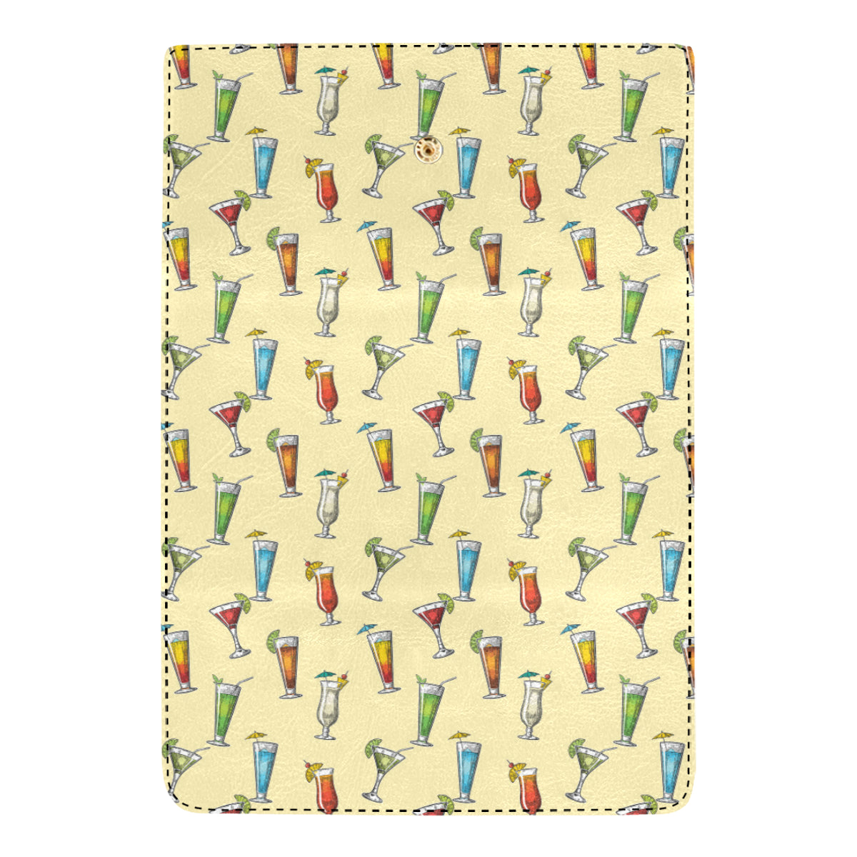 Cocktail Pattern Print Design 02 Women's Trifold Wallet