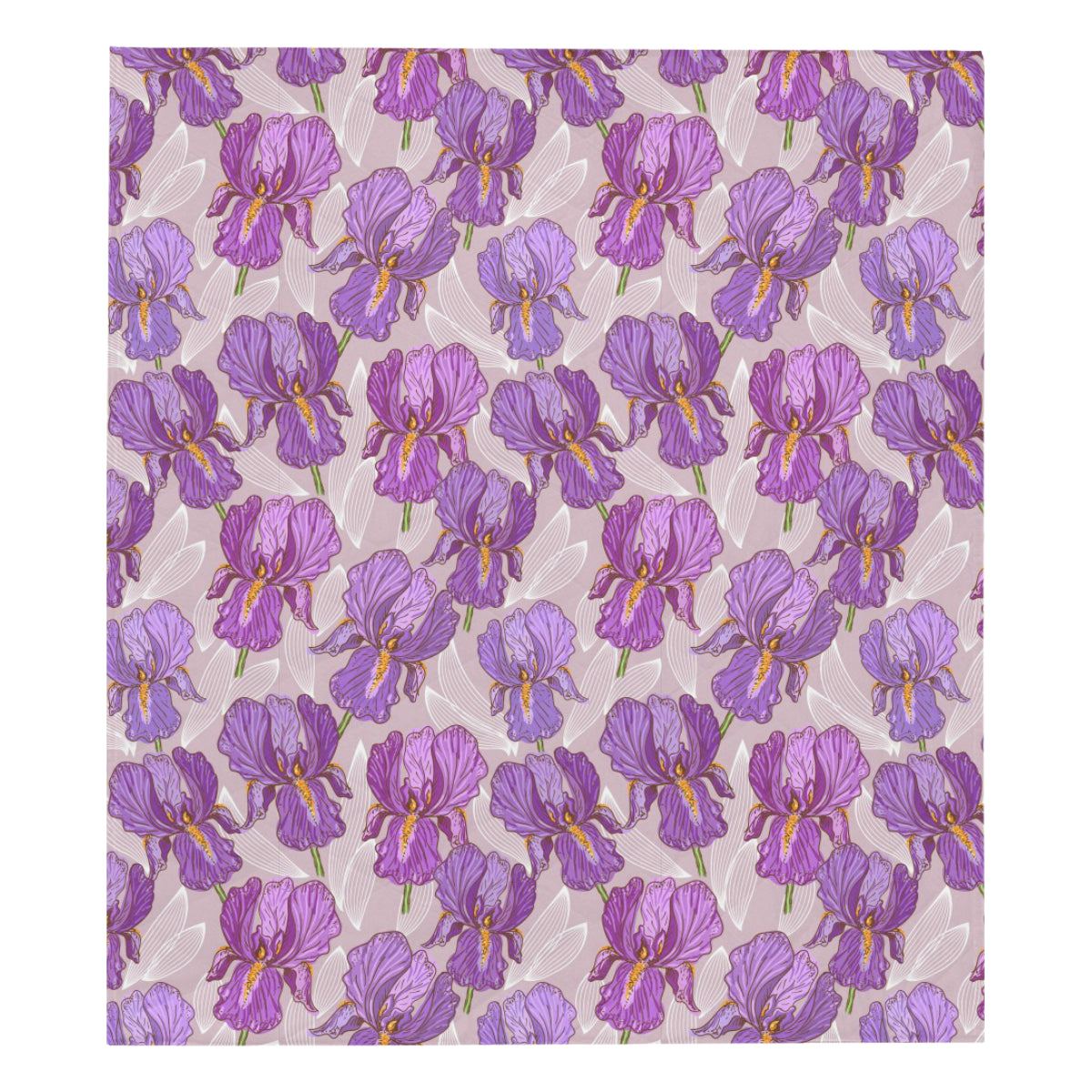 Iris Pattern Print Design IR05 Premium Quilt